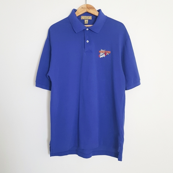 Vintage Hooters Blue Golf Polo - Picture 1 of 3